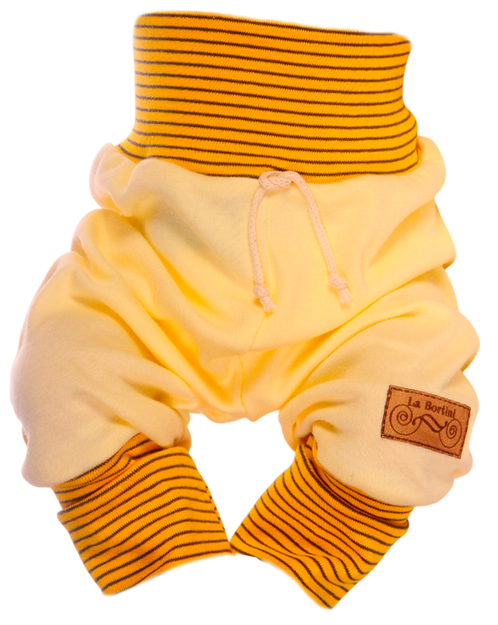Baby Hose in Gelb Mitwachshose gestreift