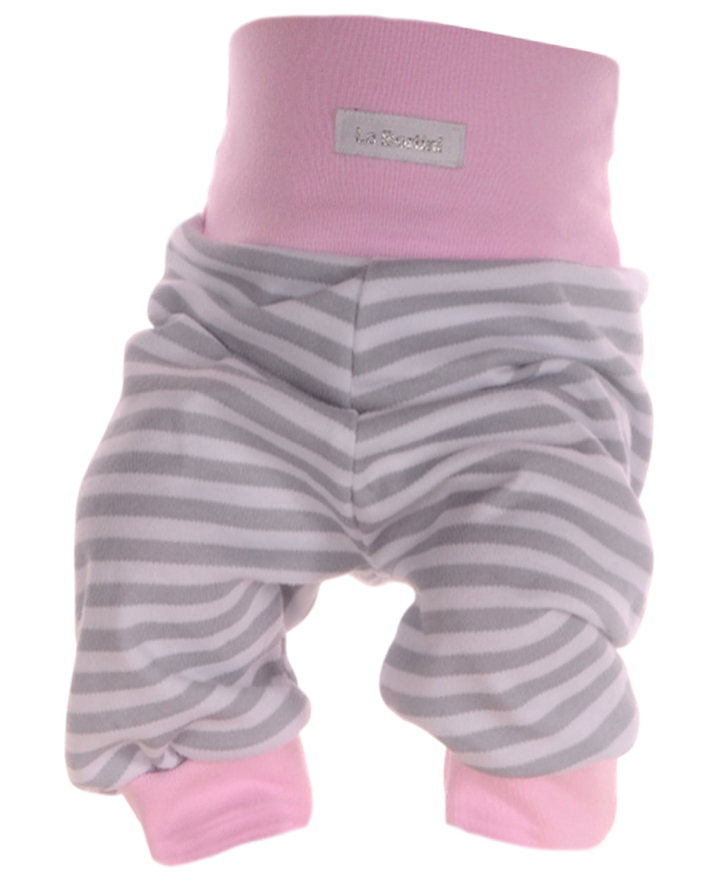 Baby Anzug Wickelbody Hose Mütze in Rosa mit Elefanten Aufdruck