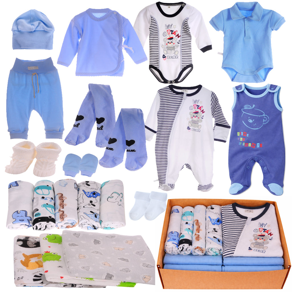 Erstlingsausstattung Paket 20 Tlg in Blau