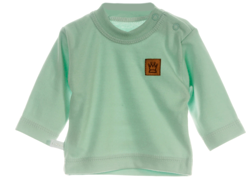 Langarmshirt Baby T-Shirt Erstlingsshirt in Mintgrün
