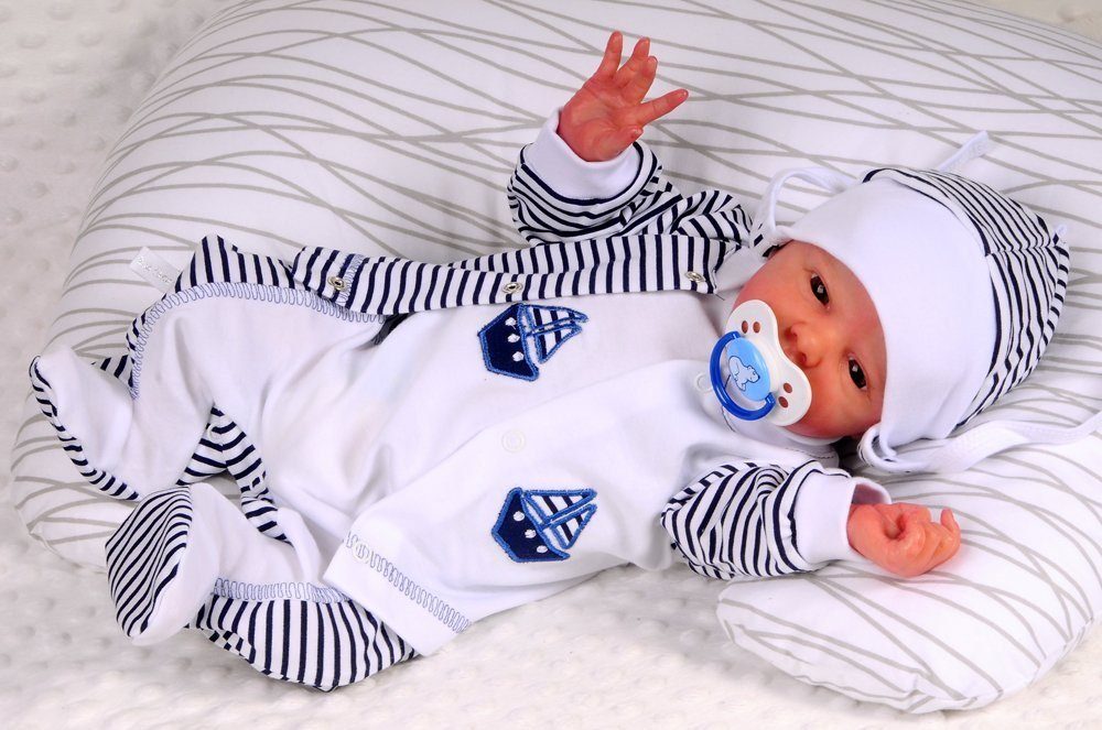 Strampler Mütze und Hemdchen Baby Anzug