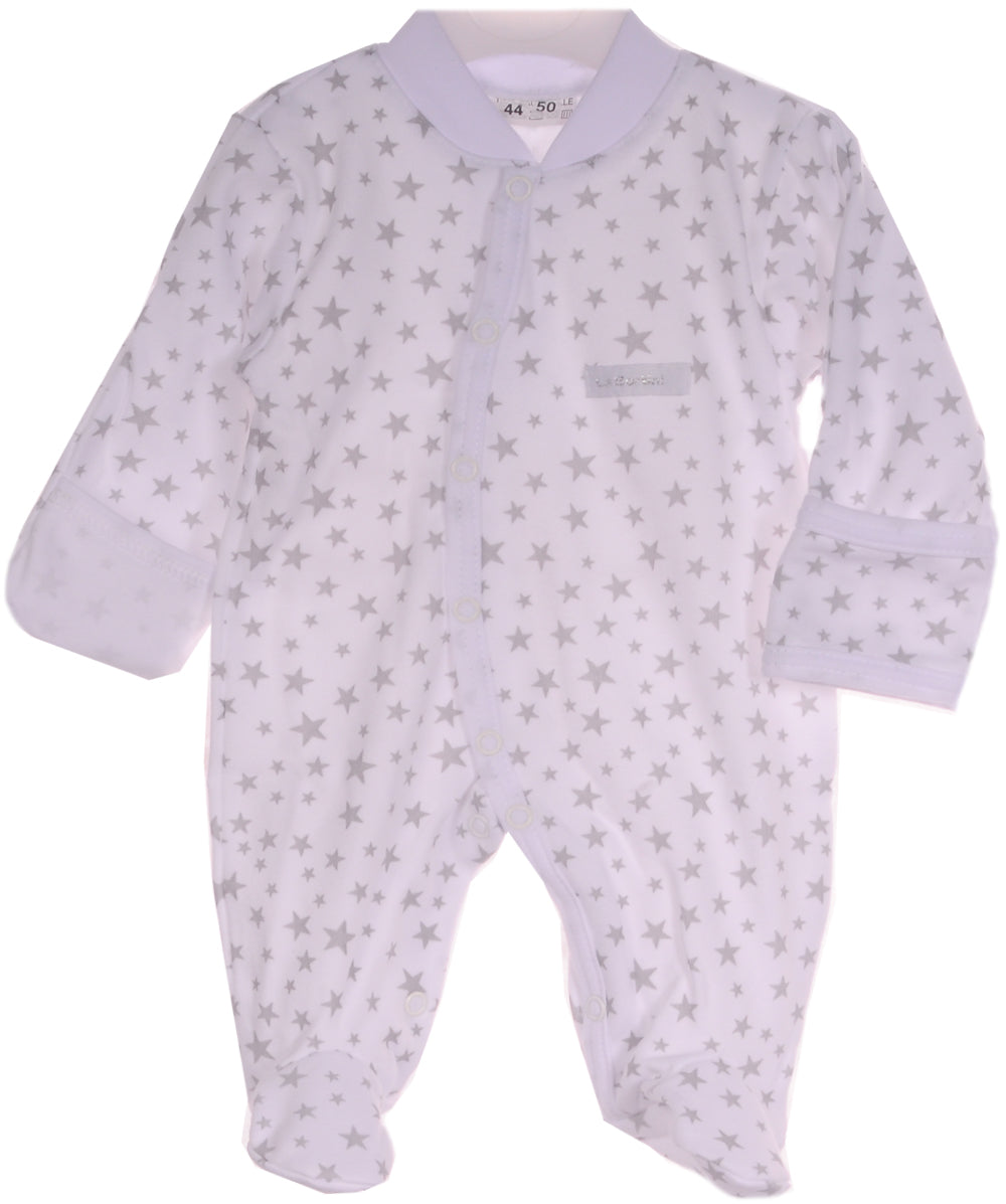 Baby Strampler Schlafanzug in Weiß