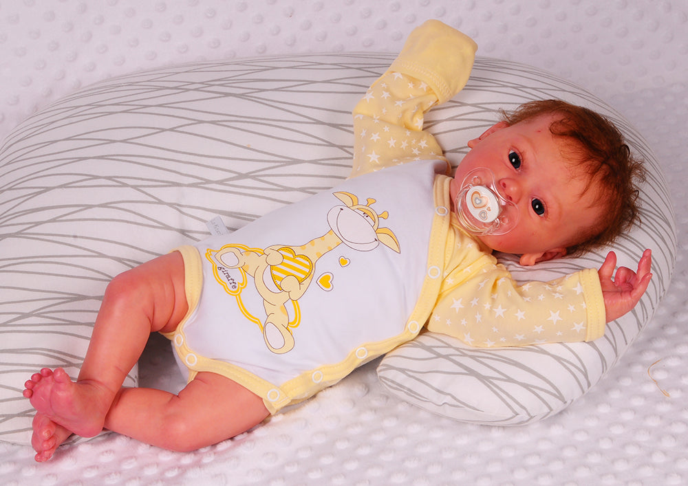 Wickelbodys 2er Pack Baby Body mit Kratzscutz in Rosa und Gelb Erstlingsbodys