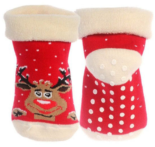 Thermosocken Socken Kleinkinder Weihnachten warme Weihnachtssocken Antirutschsocken
