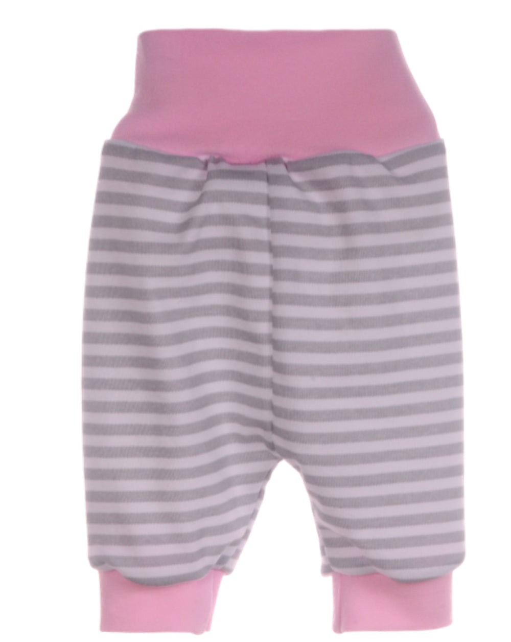 Baby Anzug Wickelbody Hose Mütze in Rosa mit Elefanten Aufdruck