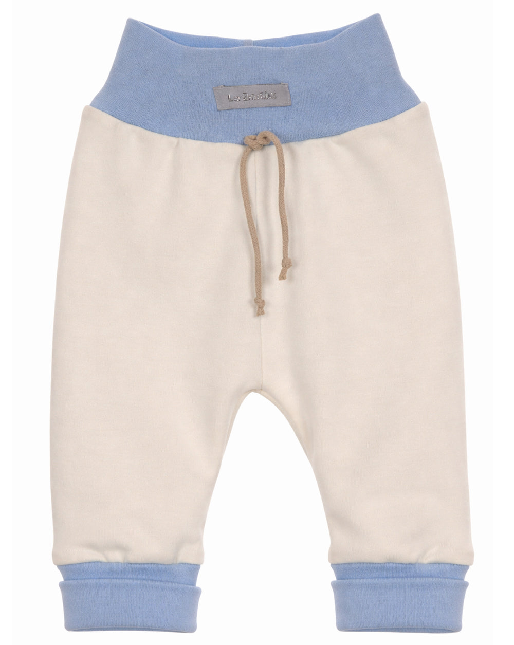 Baby Hose in Creme Blau Mitwachshose