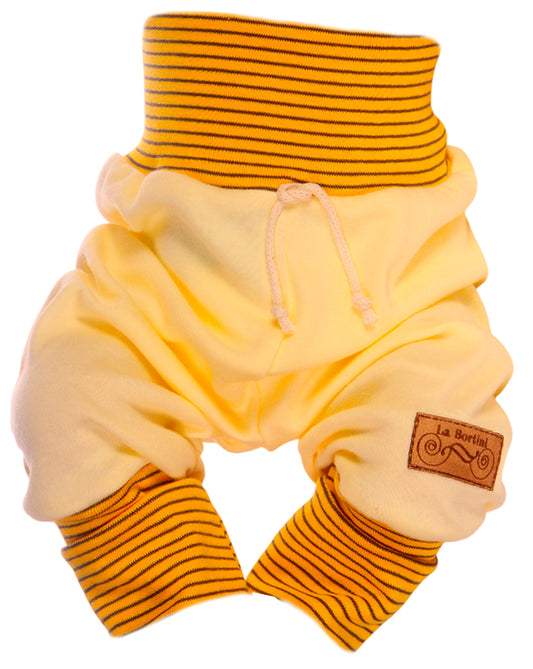 Baby Hose in Gelb Mitwachshose gestreift