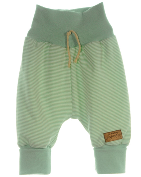 Baby Hose in Mintgrün Mitwachshose gestreift unisex
