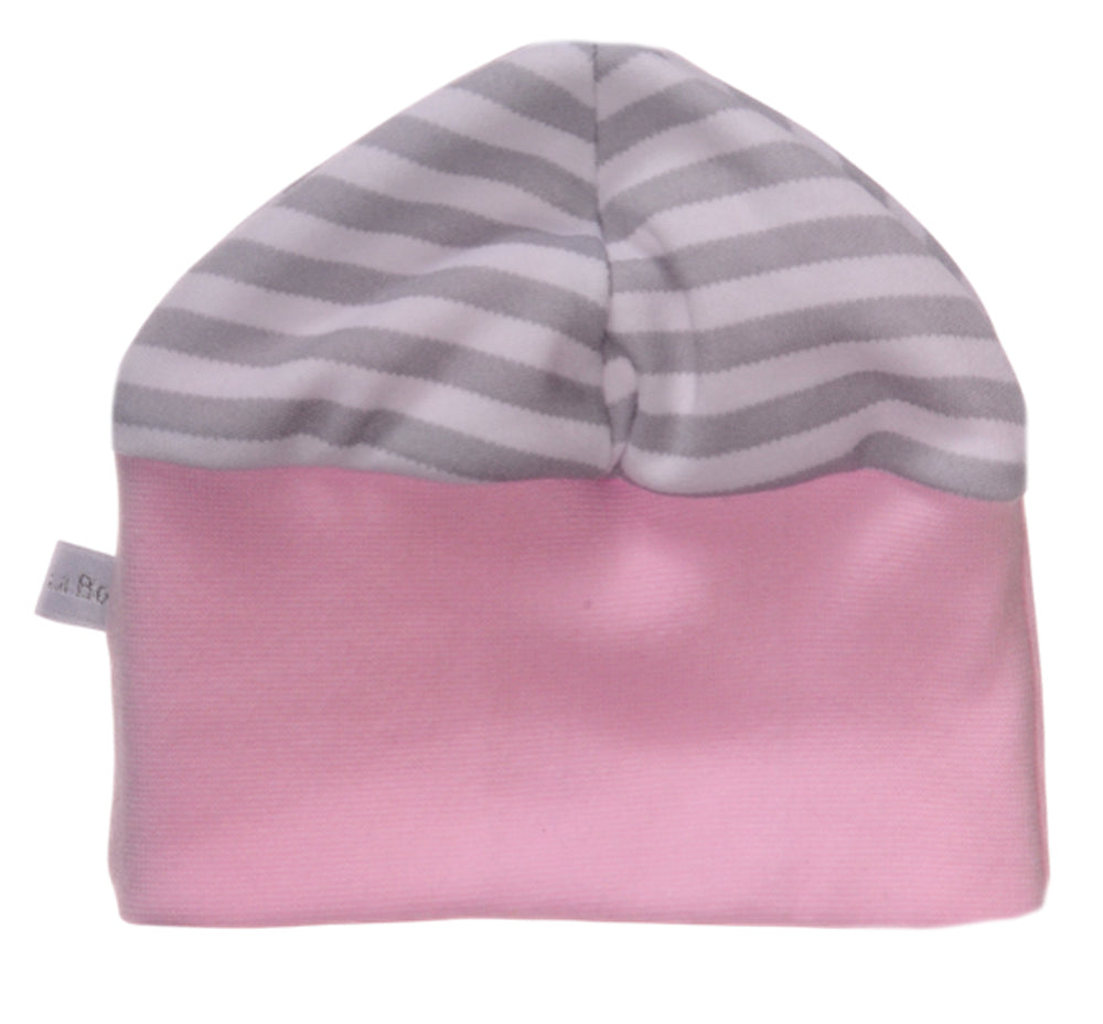 Baby Anzug Wickelbody Hose Mütze in Rosa mit Waschbär