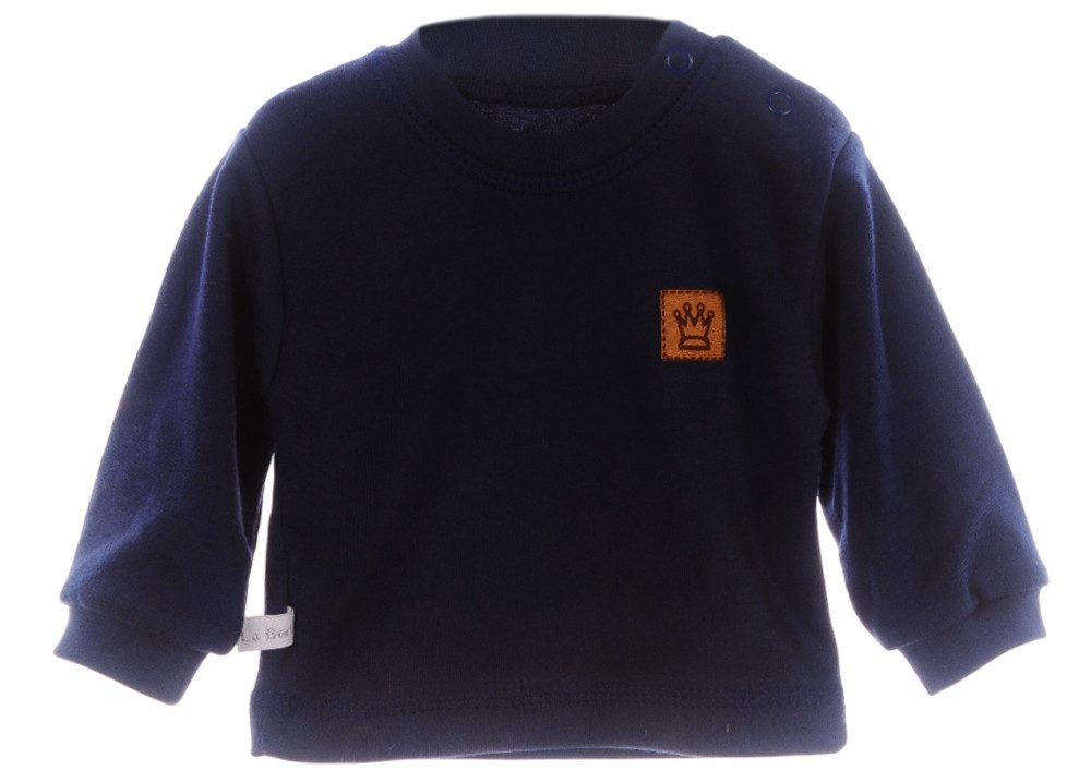 Baby Anzug 2-teilig in Weiß-Blau Strampler und Langarmshirt