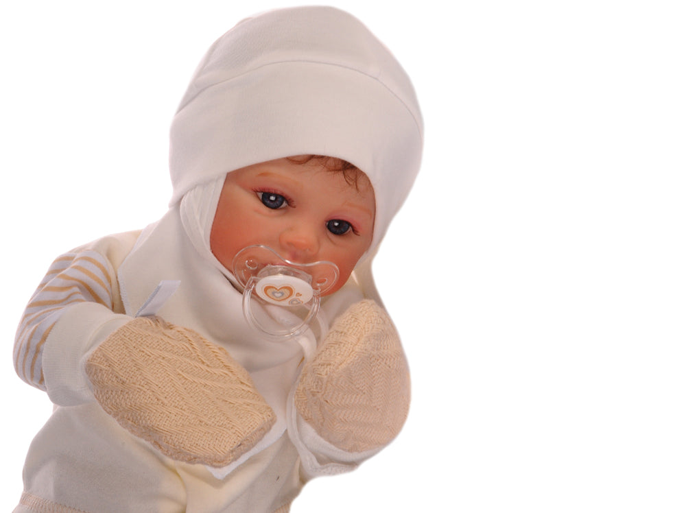 Baby Fäustlinge Strickhandschuhe Handschuhe in Beige