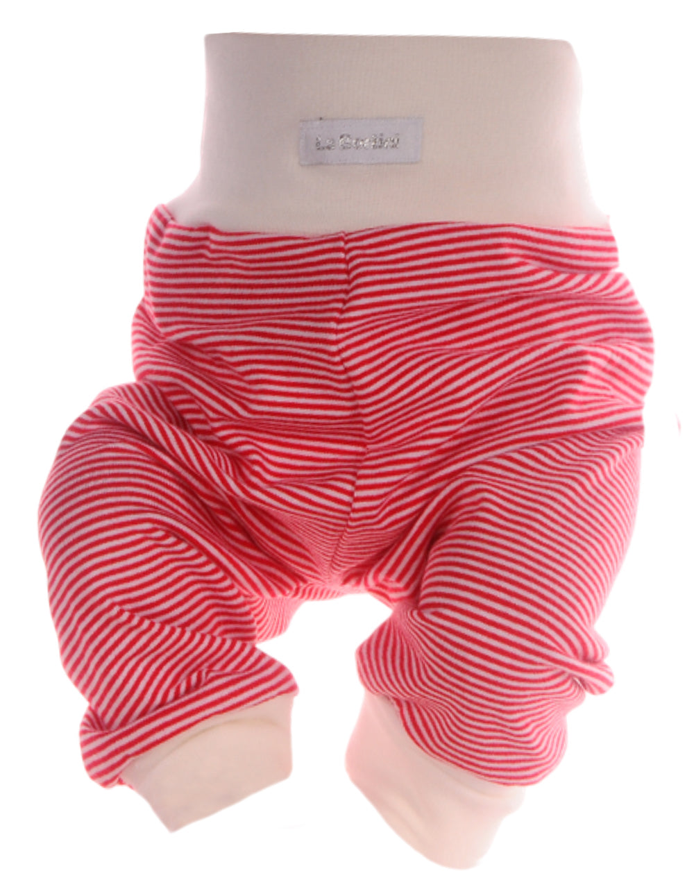 Baby Anzug für Weihnachten Langarmshirt Hose Mütze Socken in Rot gestreift