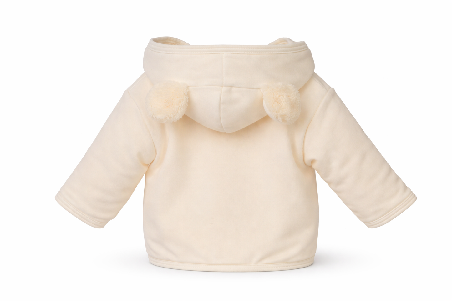Baby Jacke Erstlingsjacke aus Fleece und Baumwolle in Creme