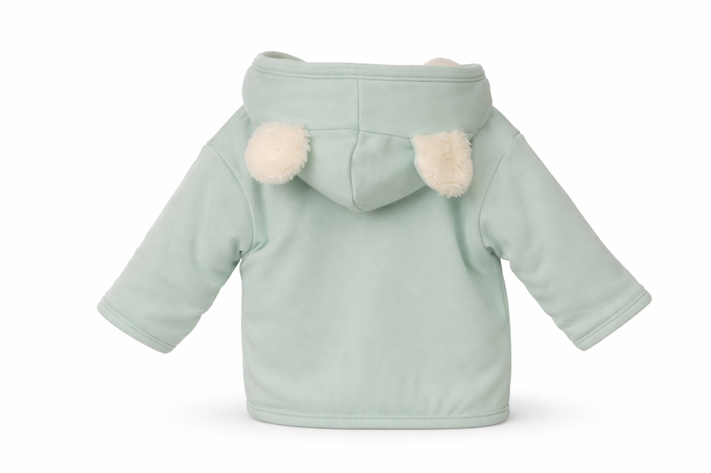 Baby Jacke Erstlingsjacke aus Fleece und Baumwolle in Mintgrün