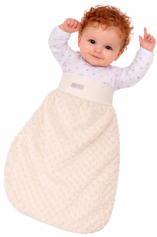 Baby Pucksack Fußsack doppellagig in Creme