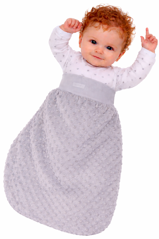 Baby Pucksack Fußsack doppellagig in Grau