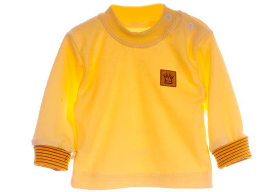 Langarmshirt Baby T-Shirt Erstlingsshirt in Gelb