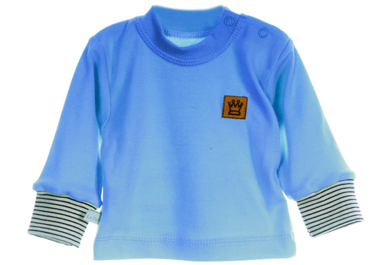 Langarmshirt Baby T-Shirt Erstlingsshirt in Blau