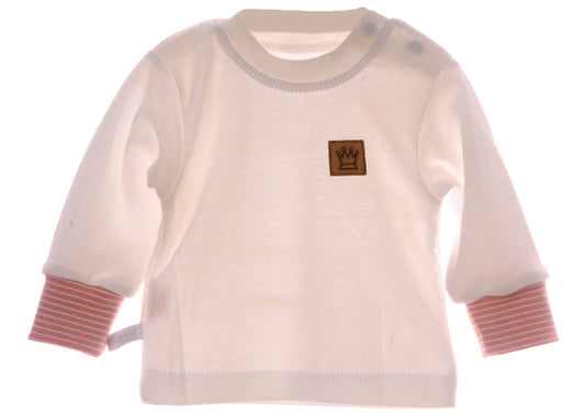 Langarmshirt Baby T-Shirt Erstlingsshirt in Creme