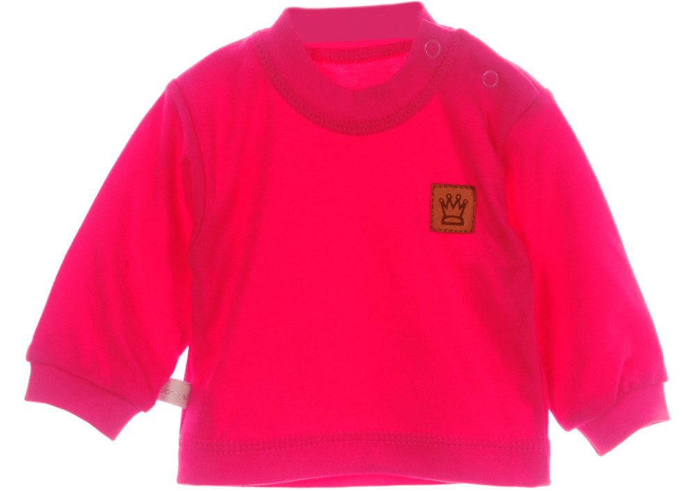 Baby Anzug 2-teilig in Weiß-Pink Strampler und Langarmshirt