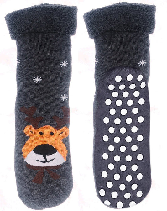 Thermosocken Socken Weihnachten Weihnachtssocken Antirutschsocken für Jugendliche und Erwachsene
