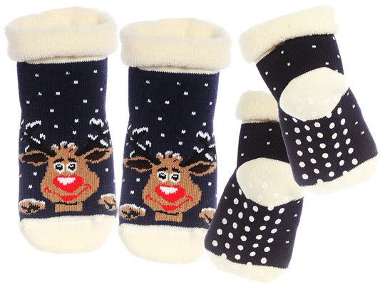 Thermosocken Socken Kleinkinder Weihnachten warme Weihnachtssocken Antirutschsocken