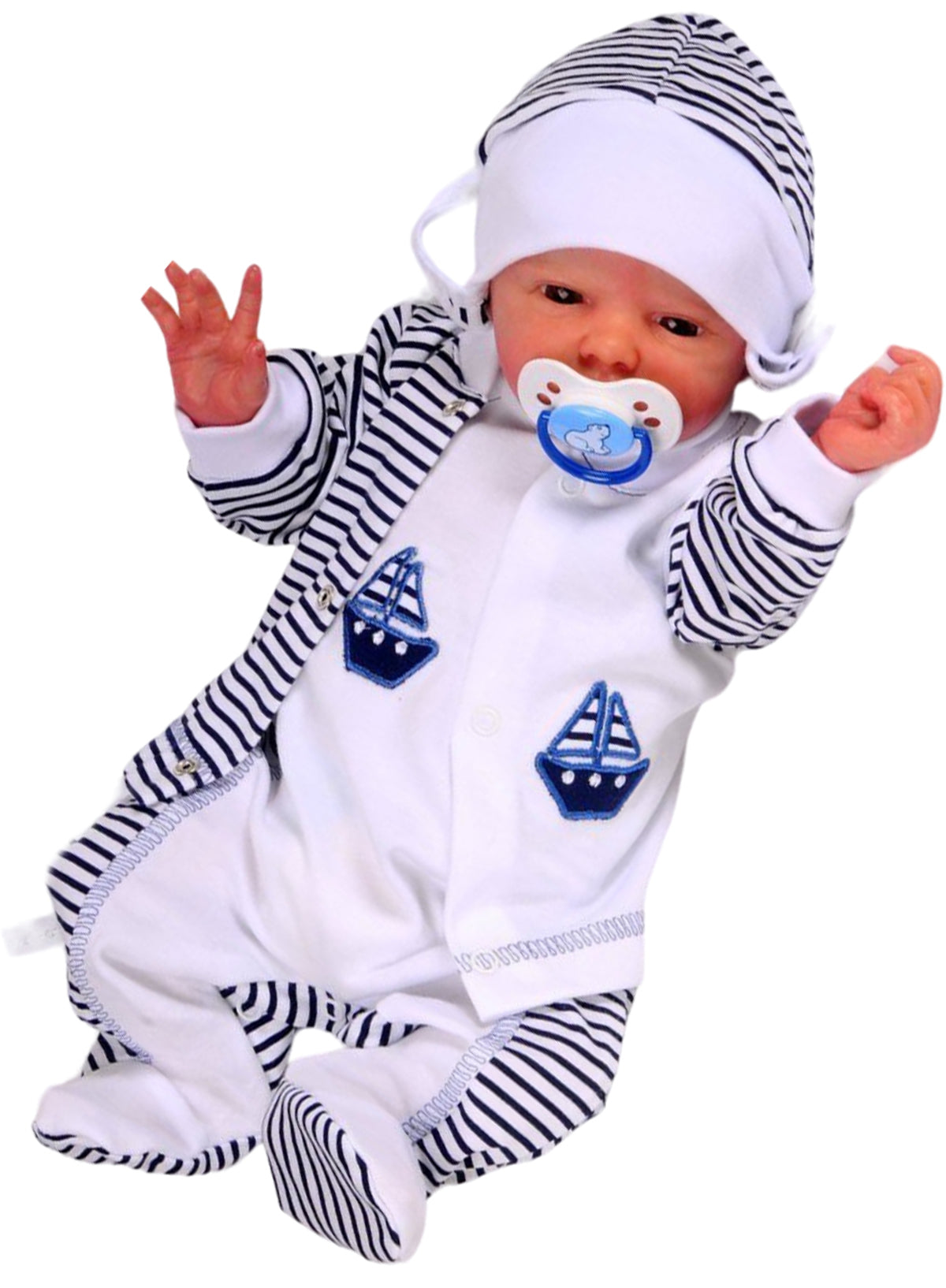 Strampler Mütze und Hemdchen Baby Anzug