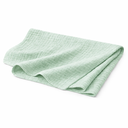 Baby Spucktuch 1 Stück 90 x 65cm aus weichem Musselin Stofftuch in Mintgrün