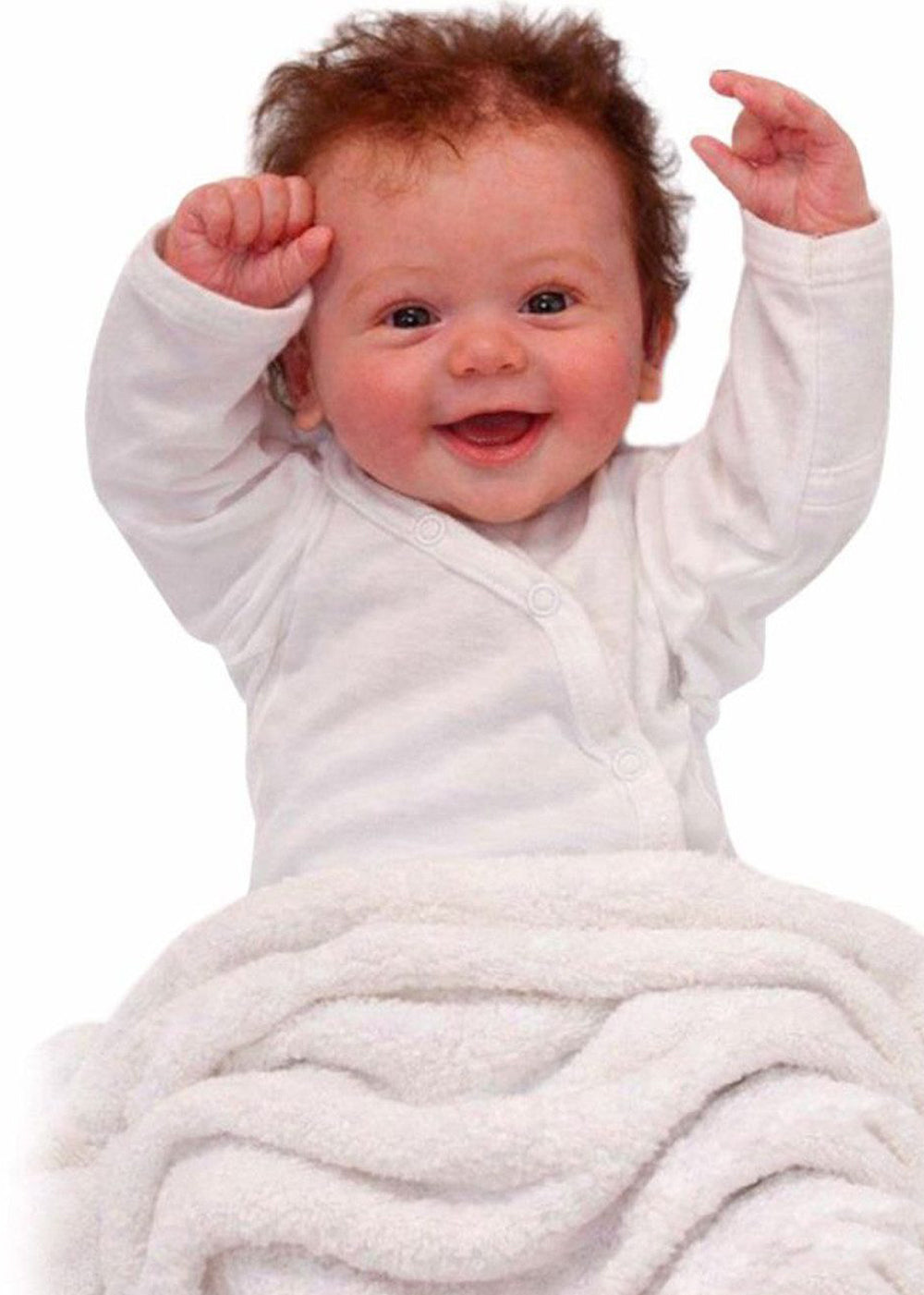 Baby Wickelbody Body mit Kratzschutz in Creme Langarmbody