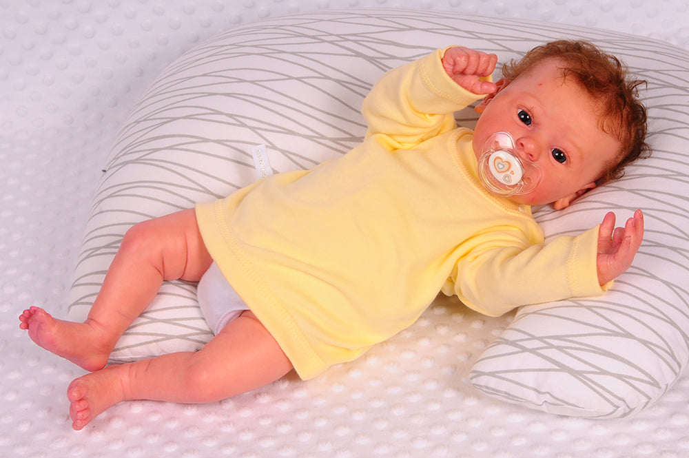 Strampler Mütze und Hemdchen Baby Anzug 3Tlg in Gelb mit Bärchen